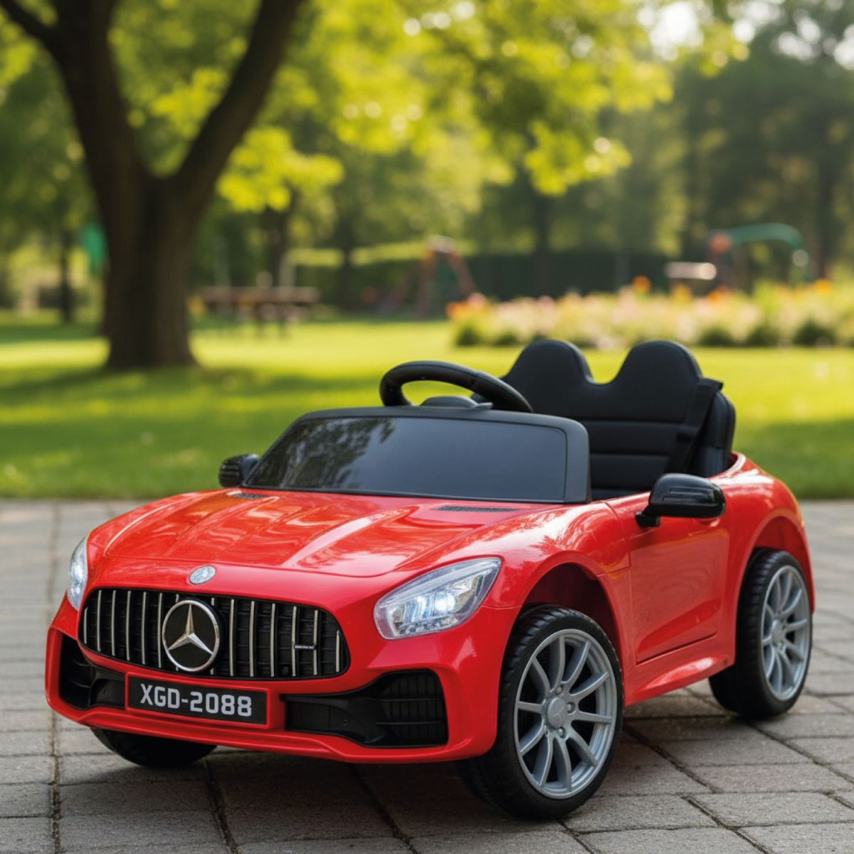 MUNDO ONLINE - Auto Eléctrico 2 Asientos Mercedes GLC Control, Luz y Sonido