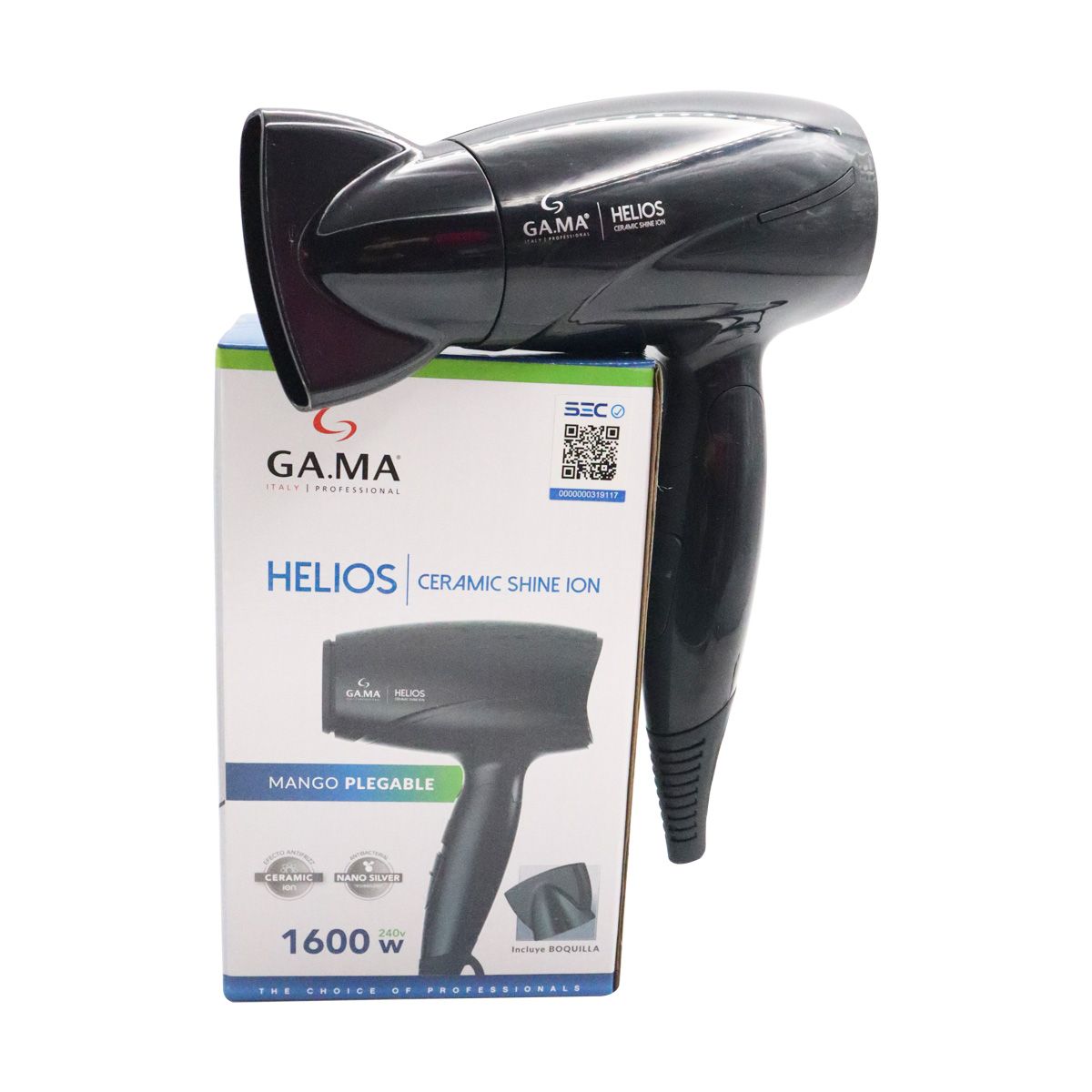 GAMA - SECADOR MINI CERAMIC ION HELIOS GAMA 1600W