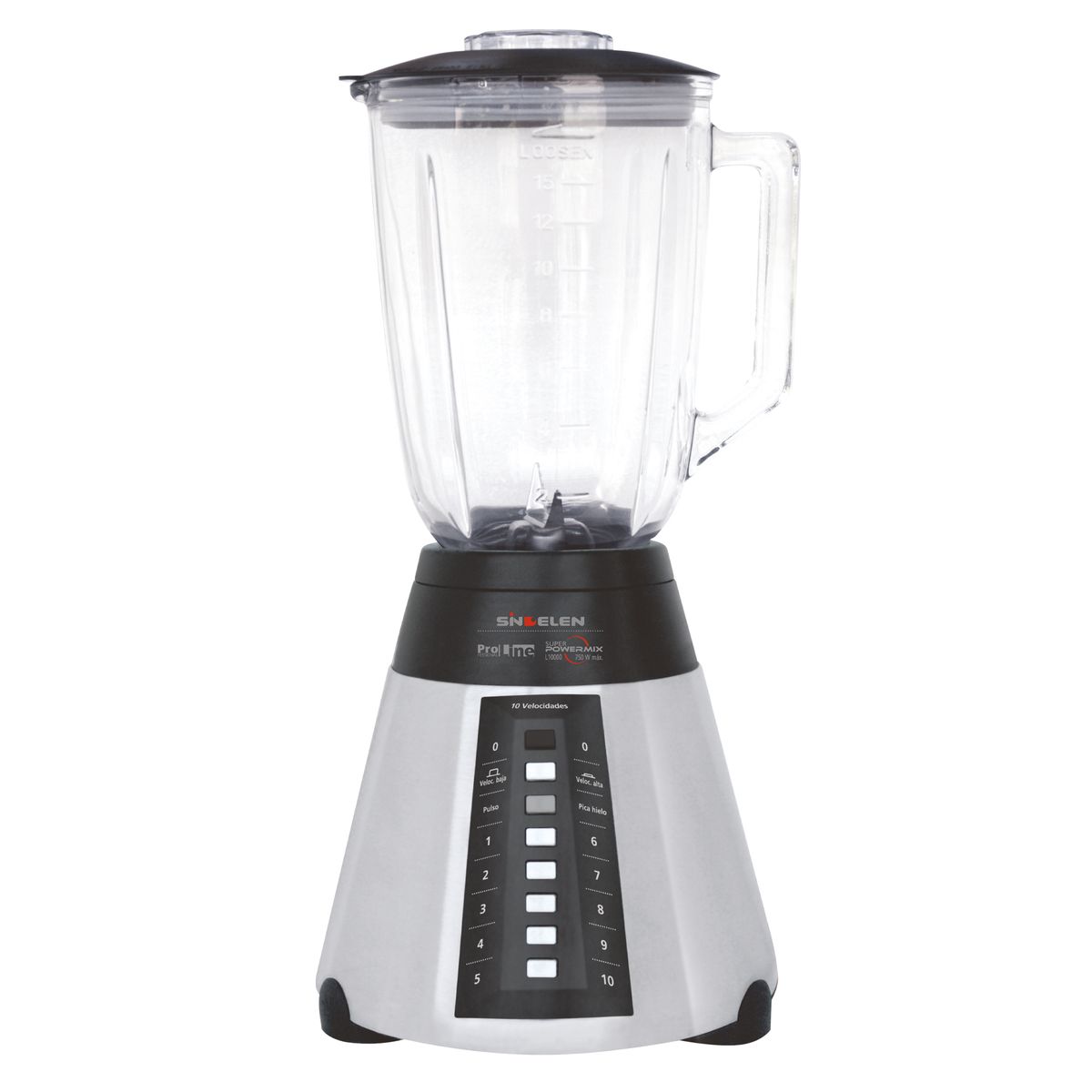 SINDELEN - Licuadora Jarro Vidrio Sindelen L-10000 Iin, 10 Vel. 750w