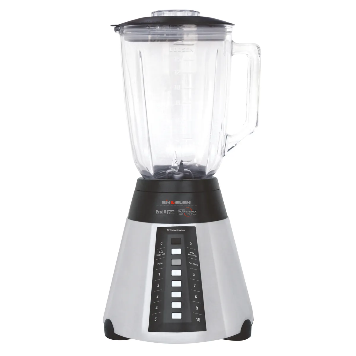 SINDELEN - Licuadora Jarro Vidrio Sindelen L-10000 Iin, 10 Vel. 750w