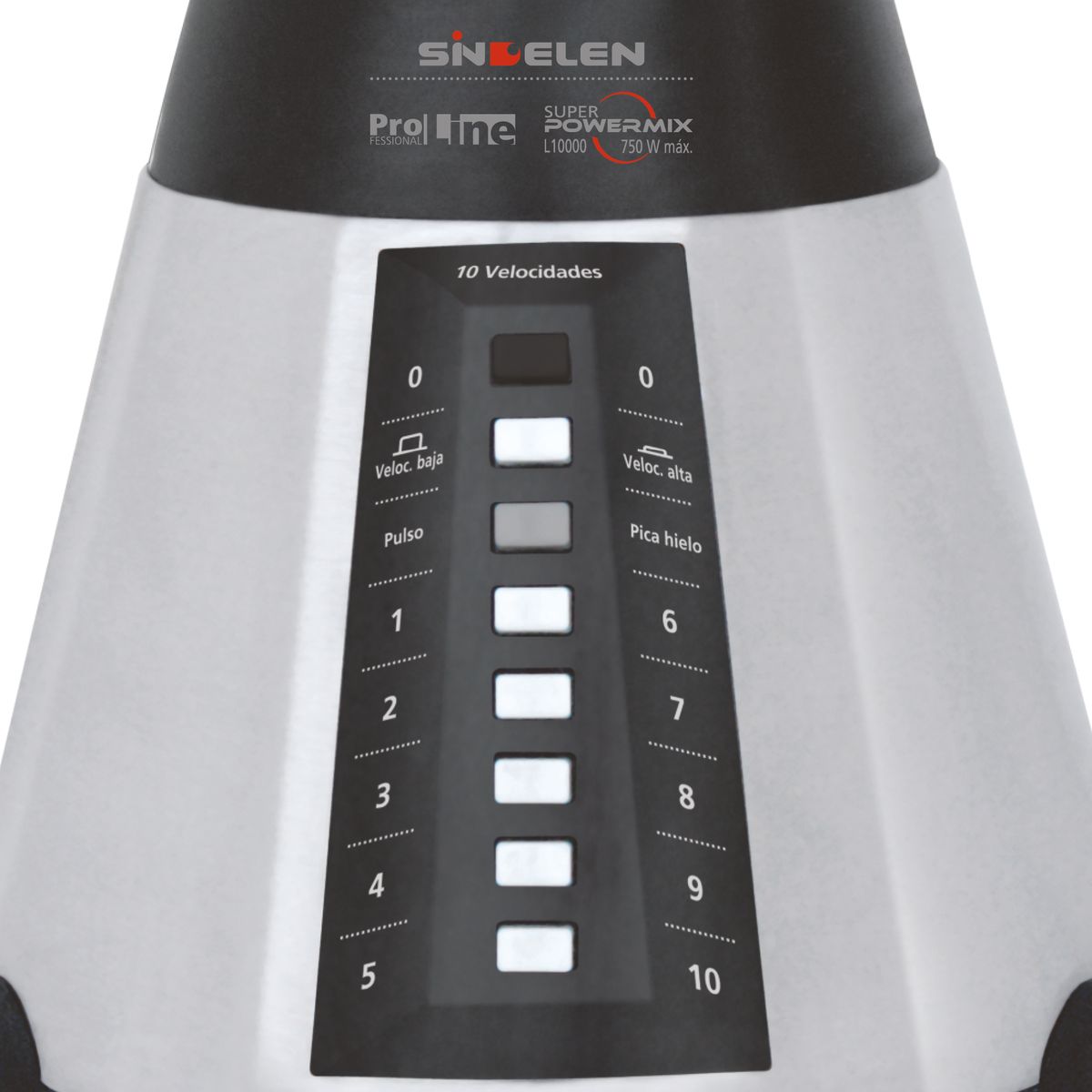 SINDELEN - Licuadora Jarro Vidrio Sindelen L-10000 Iin, 10 Vel. 750w