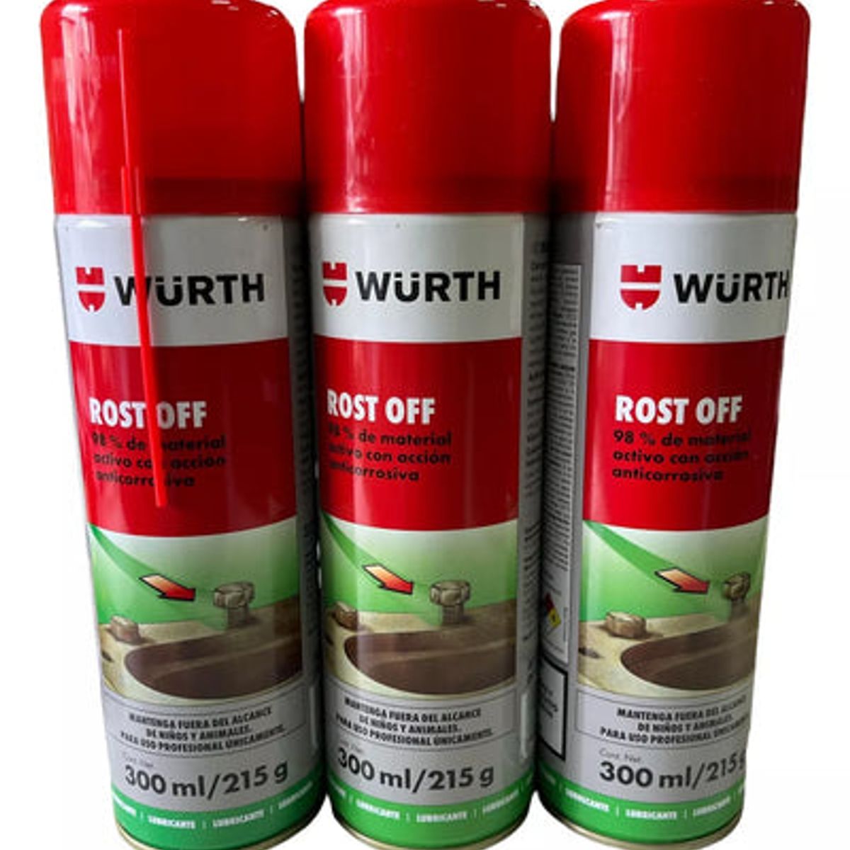 WURTH - Pack 3 Wurth Rost Off W-max 300ml