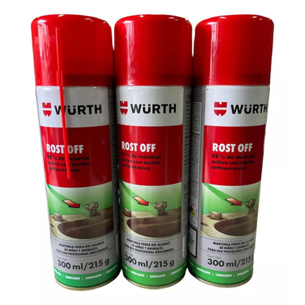 WURTH - Pack 3 Wurth Rost Off W-max 300ml