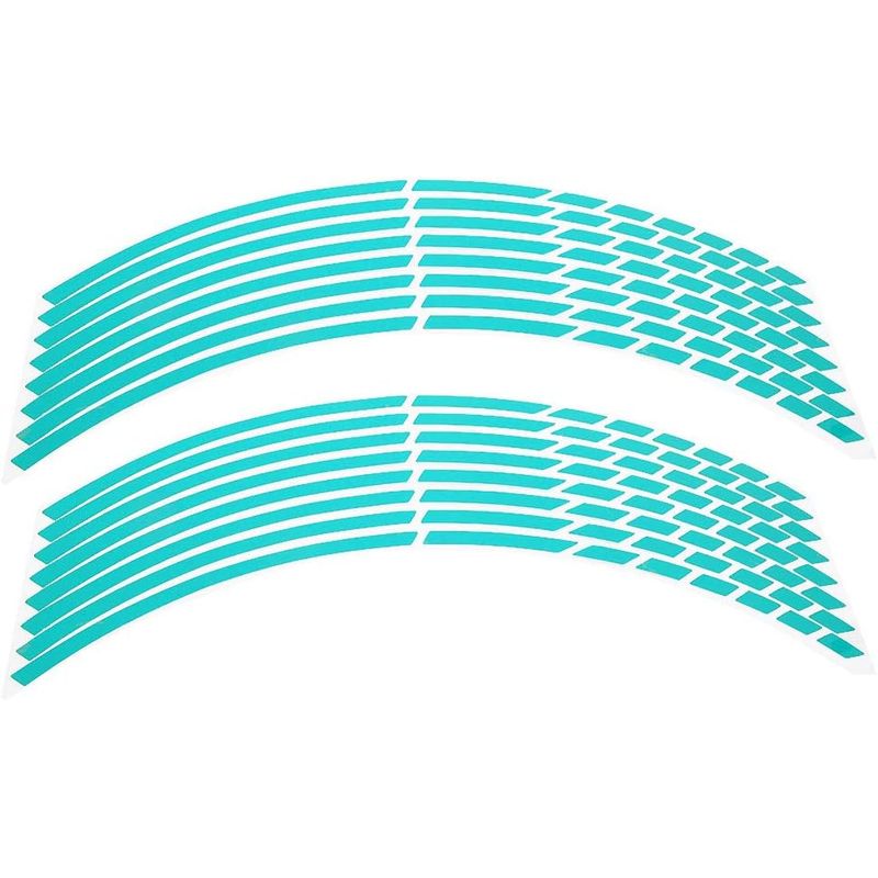 GENERICO - Set Sticker Reflectante Para Llanta 16 Tiras Fluor Auto Moto
