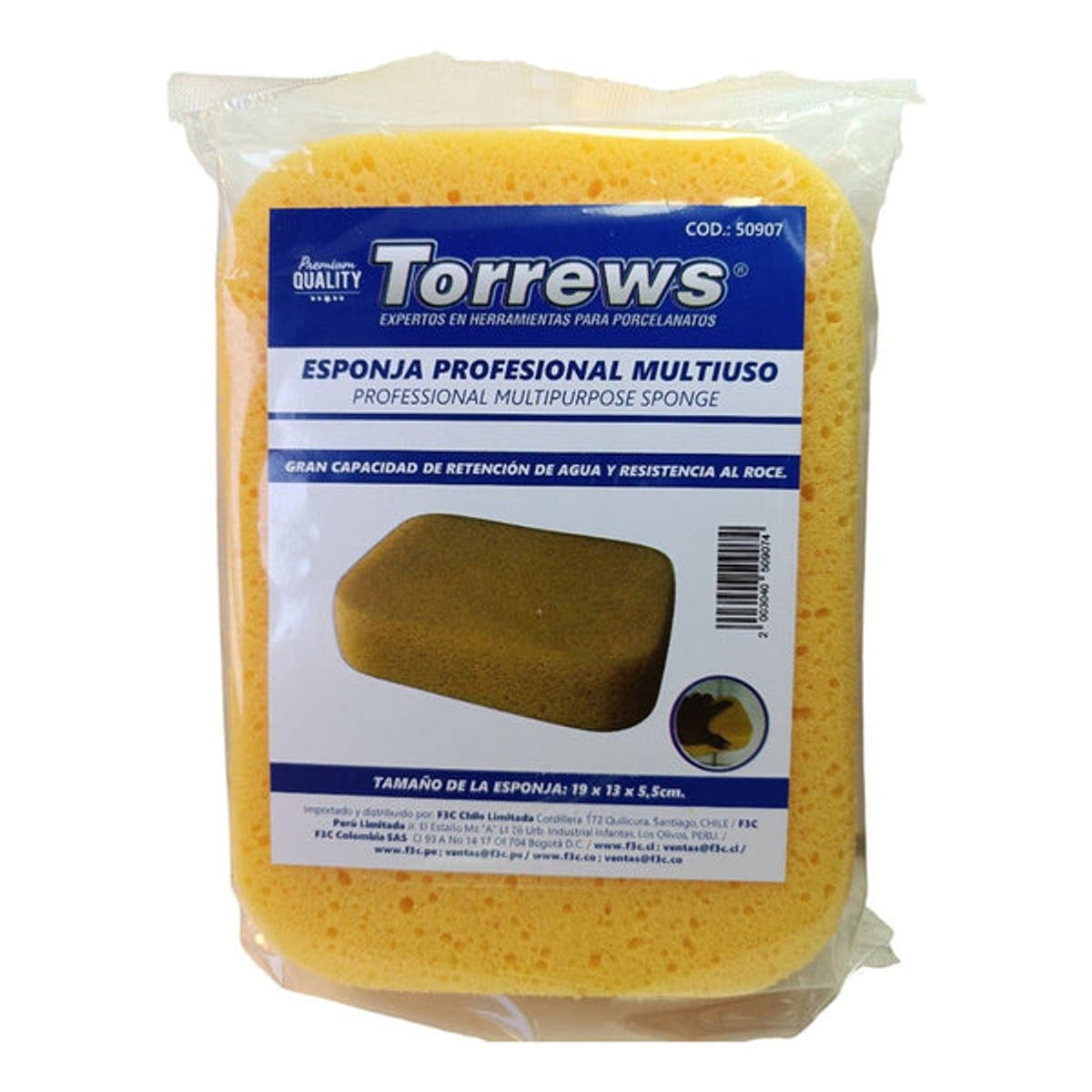 GENERICO - Esponja Para Fraguado Profesional Multiuso F3C Torrews