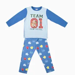 PAW PATROL - Conjunto Pijama Polar Niño Team 01 Azul