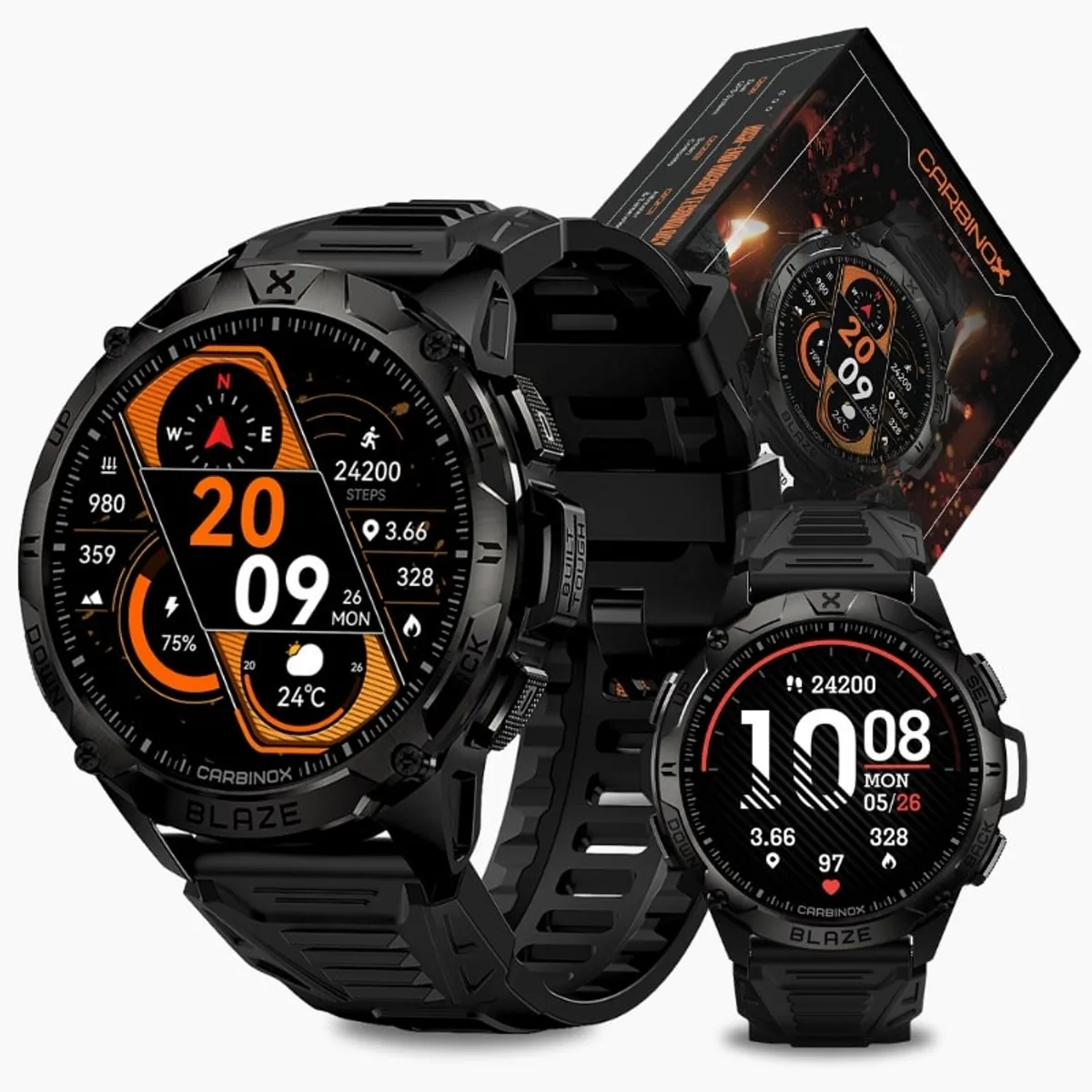 CARBINOX - Smartwatch Carbinox Blaze Gps Táctil Amoled Waterproof Sport