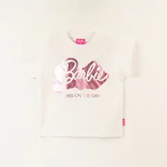 BARBIE - Polera Manga Corta Niña Malibu Blanco