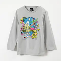 SONIC - Polera Manga Larga Niño Keep Runing Gris