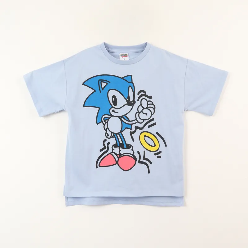 SONIC - Polera Manga Corta Niño Coin Azul Sonic