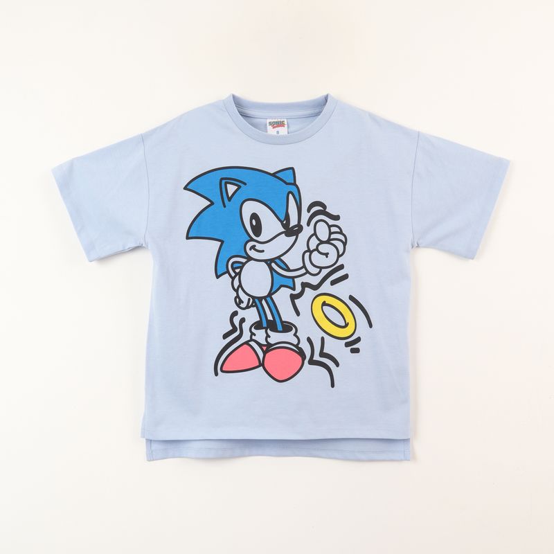 SONIC - Polera Manga Corta Niño Coin Azul Sonic