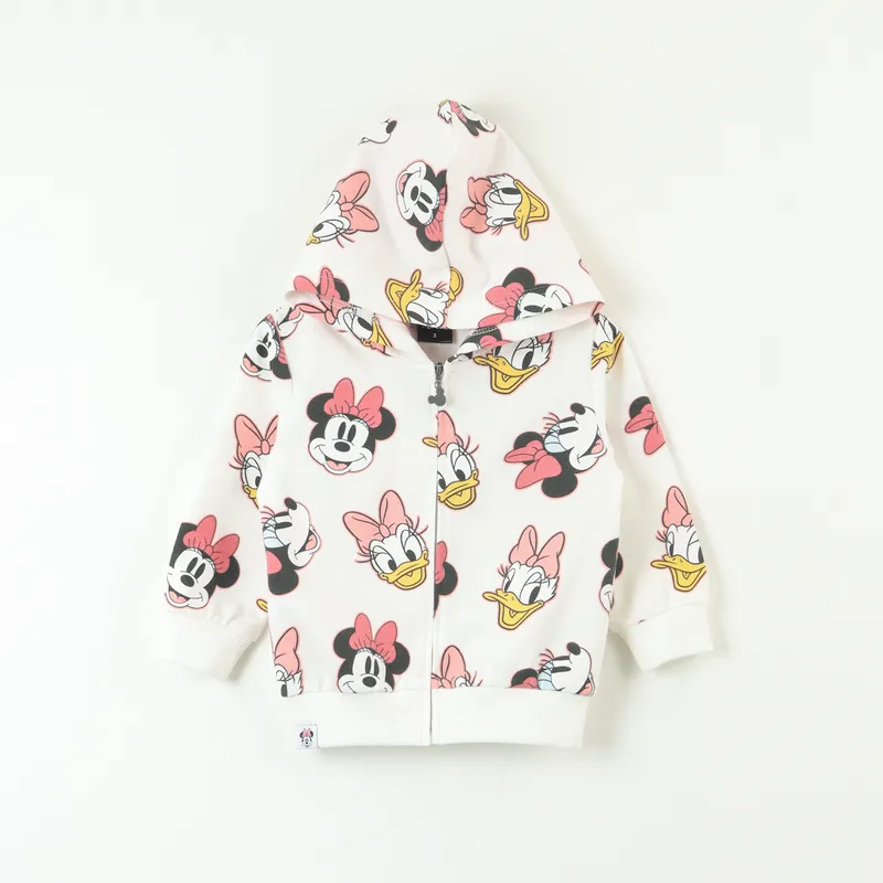 DISNEY - Poleron Abierto Niña Minnie Y Daisy Faces Rojo Disney