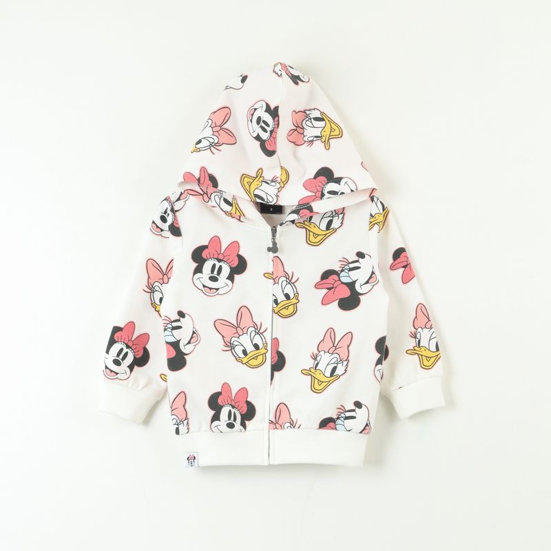 DISNEY - Poleron Abierto Niña Minnie Y Daisy Faces Rojo Disney