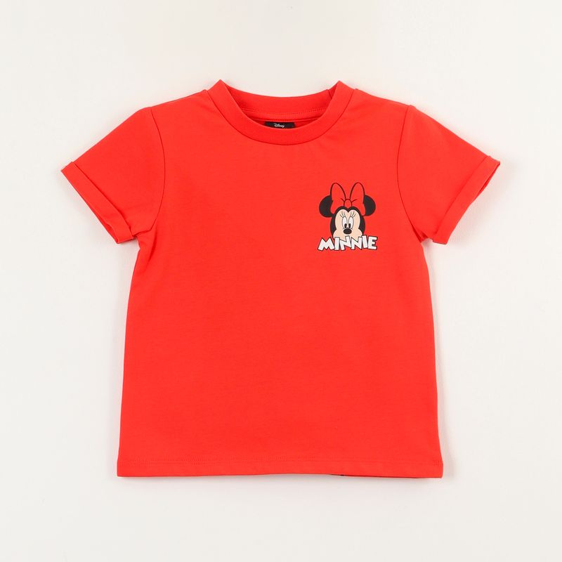 DISNEY - Polera Manga Corta Niña Minnie Back Rojo Disney