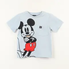 DISNEY - Polera Manga Corta Niño Mickey Bolsillo Celeste