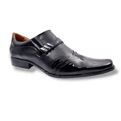 LEVURETT - Zapato Formal Hombre Charol Negro