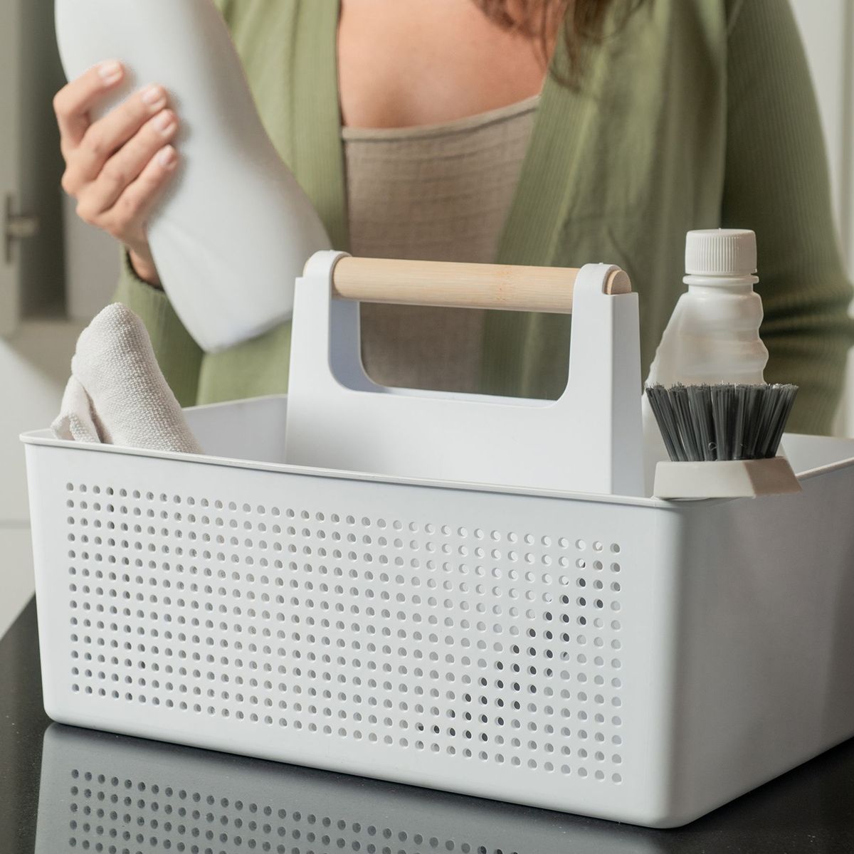OU - Organizador Productos Limpieza Flow Blanco - Blanco