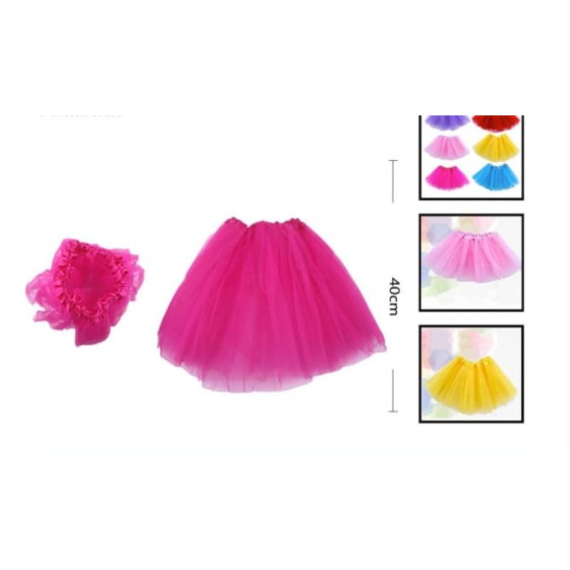GENERICO - Tutú De Tela Color Fucsia Para Niñas 40 Cm