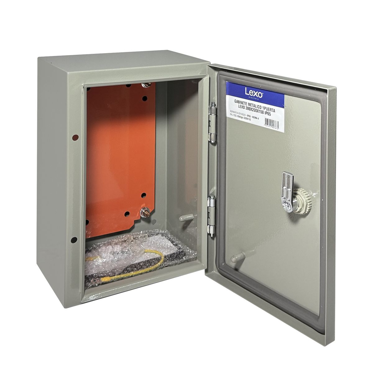 GENERICO - Gabinete Metálico Tablero Electrico 300x200x150 1 puerta Ip65