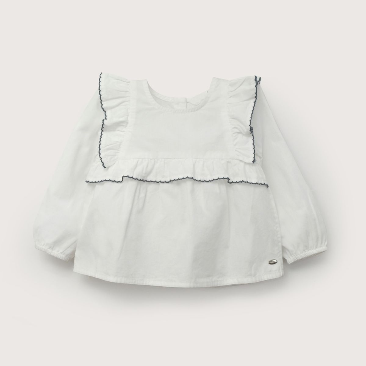 OPALINE - Blusa manga larga blanca de niña 40778