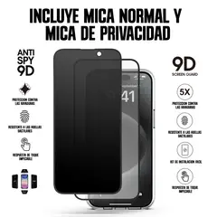 KBOD - Kit Carcasa Magnetic + Lamina Vidrio + Antiespia Para iPhone 14