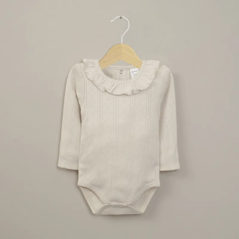 OPALINE - Body acanalado crema de bebé niña 40779