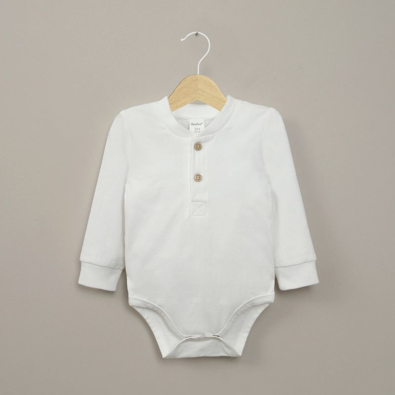 OPALINE - Body blanco con botones de bebé niño 40780