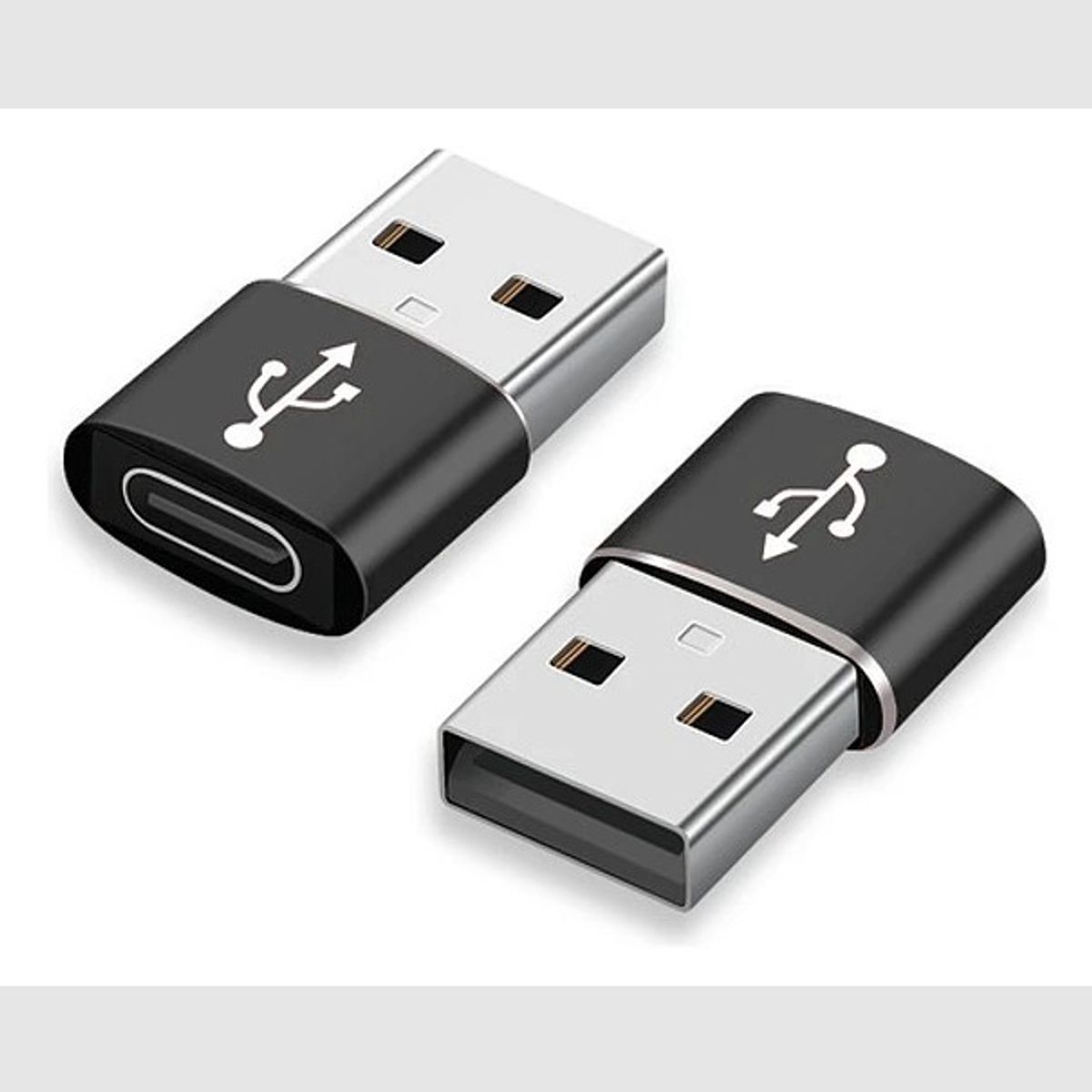 GENERICO - Adaptador Usb A Usb Tipo C Otg Para Macbook Notebook Auto Negro