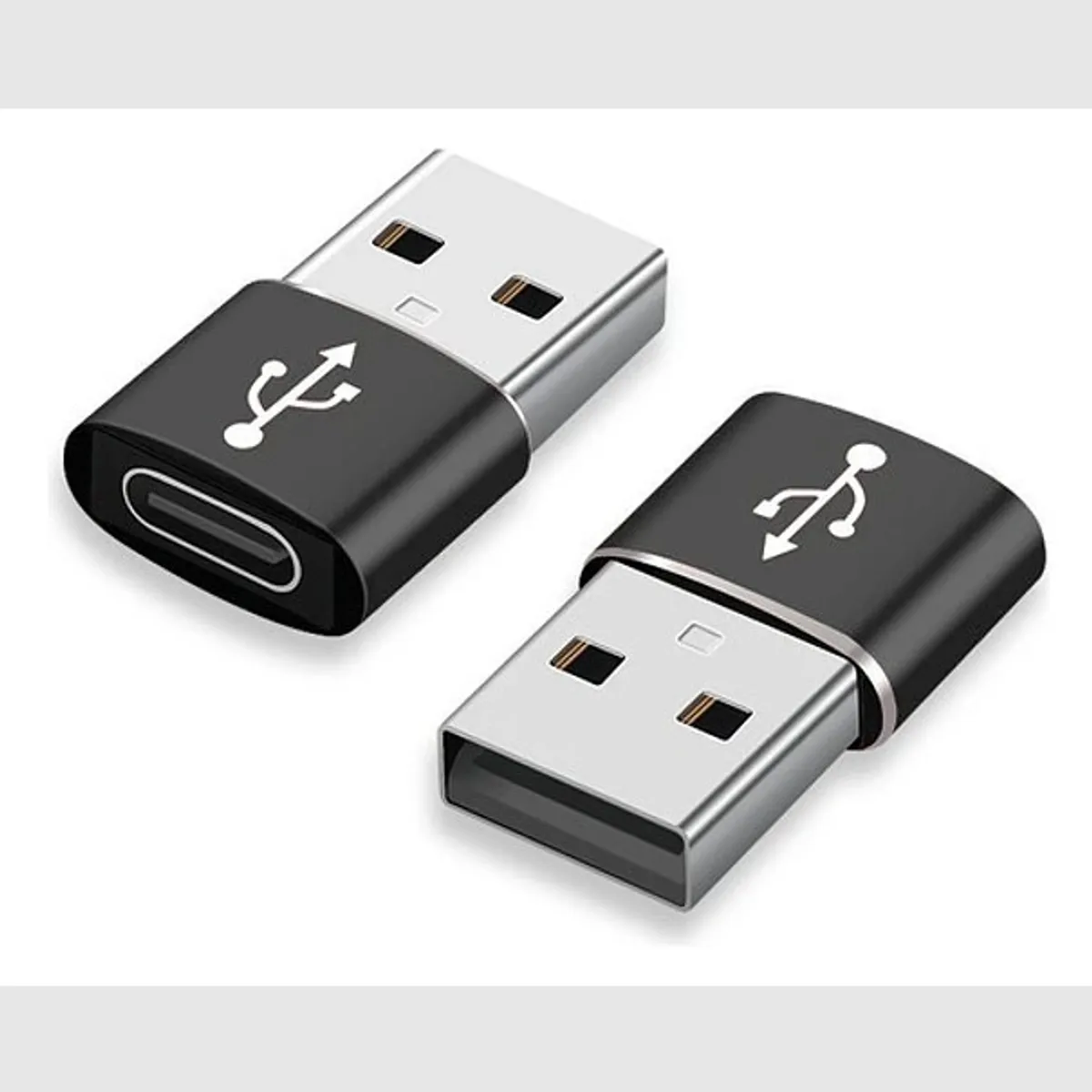 GENERICO - Adaptador Usb A Usb Tipo C Otg Para Macbook Notebook Auto Negro
