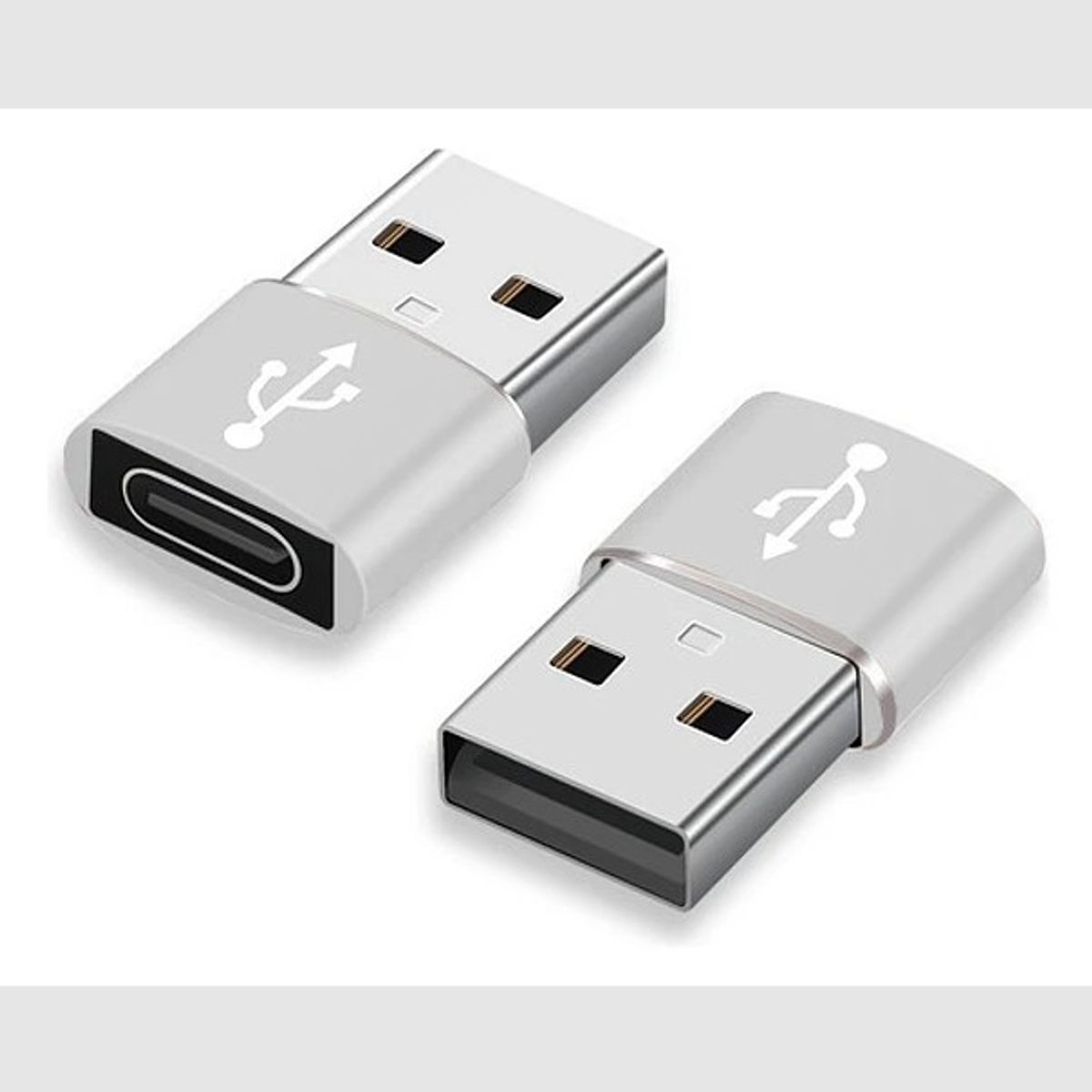 GENERICO - Adaptador Usb A Usb Tipo C Otg Para Macbook Notebook Auto Plata