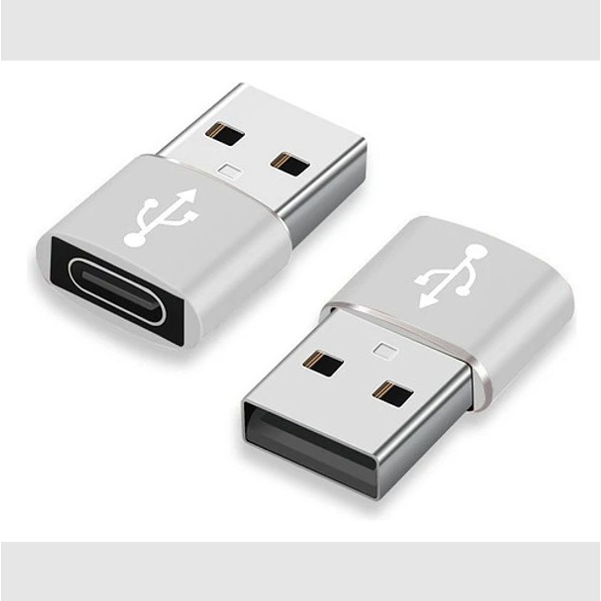 GENERICO - Adaptador Usb A Usb Tipo C Otg Para Macbook Notebook Auto Plata