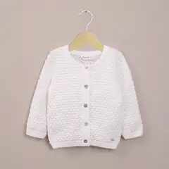OPALINE - Chaleco blanco con textura de niña 40795