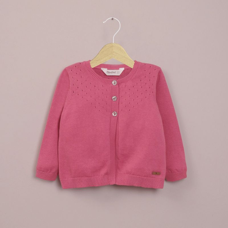 OPALINE - Chaleco fucsia de niña 40796