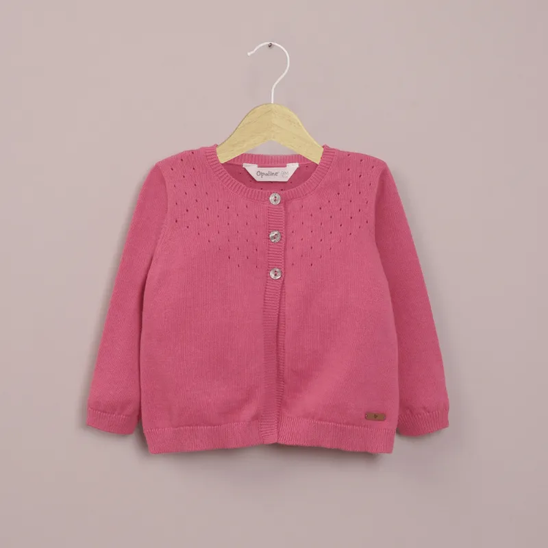 OPALINE - Chaleco fucsia de niña 40796