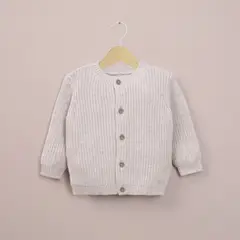 OPALINE - Chaleco gris de bebé niño 40797