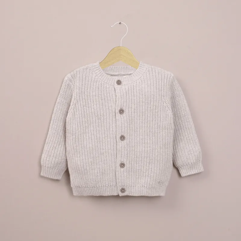 OPALINE - Chaleco gris de bebé niño 40797