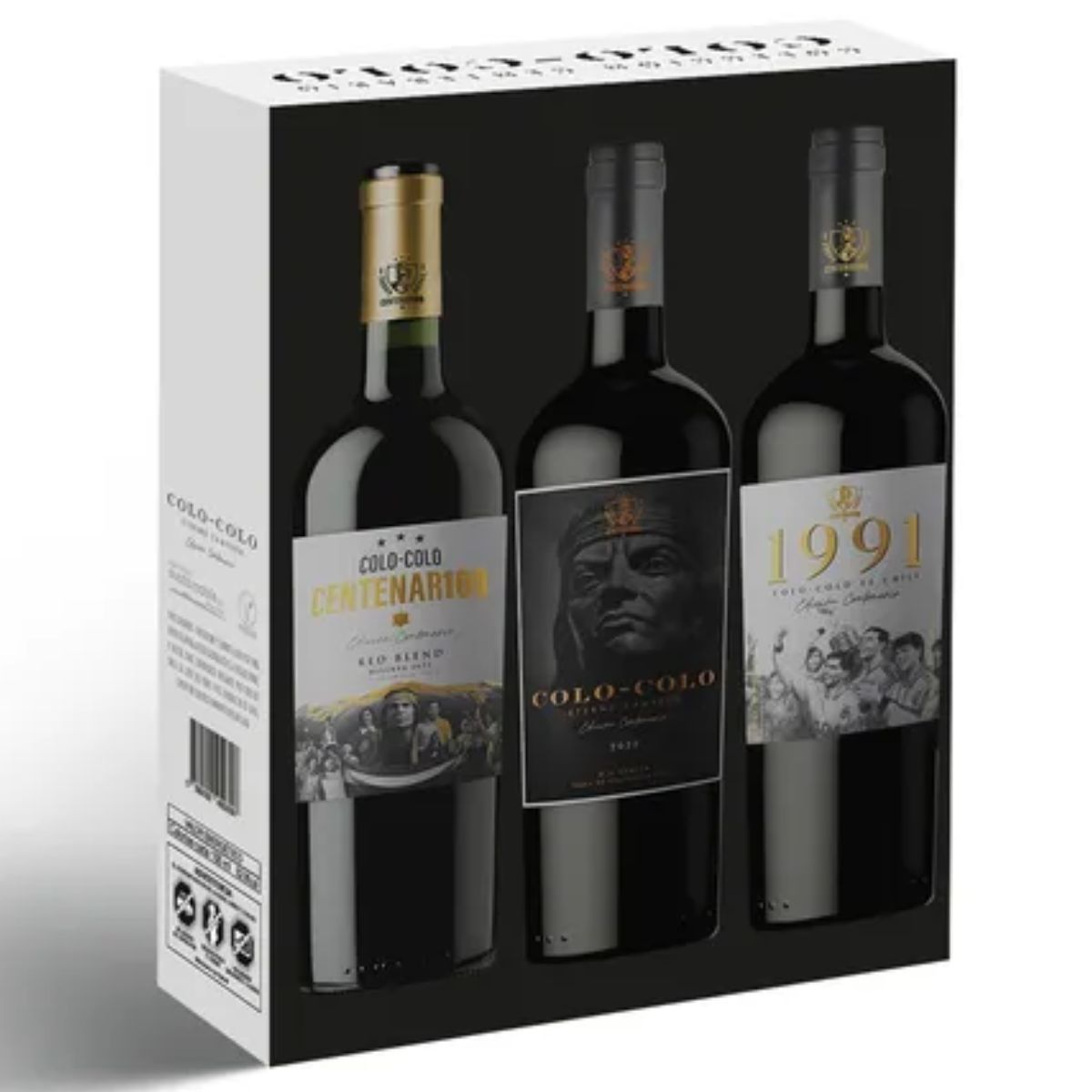 COLO COLO - 3 Vinos Colo Colo Pack Collection Centenario
