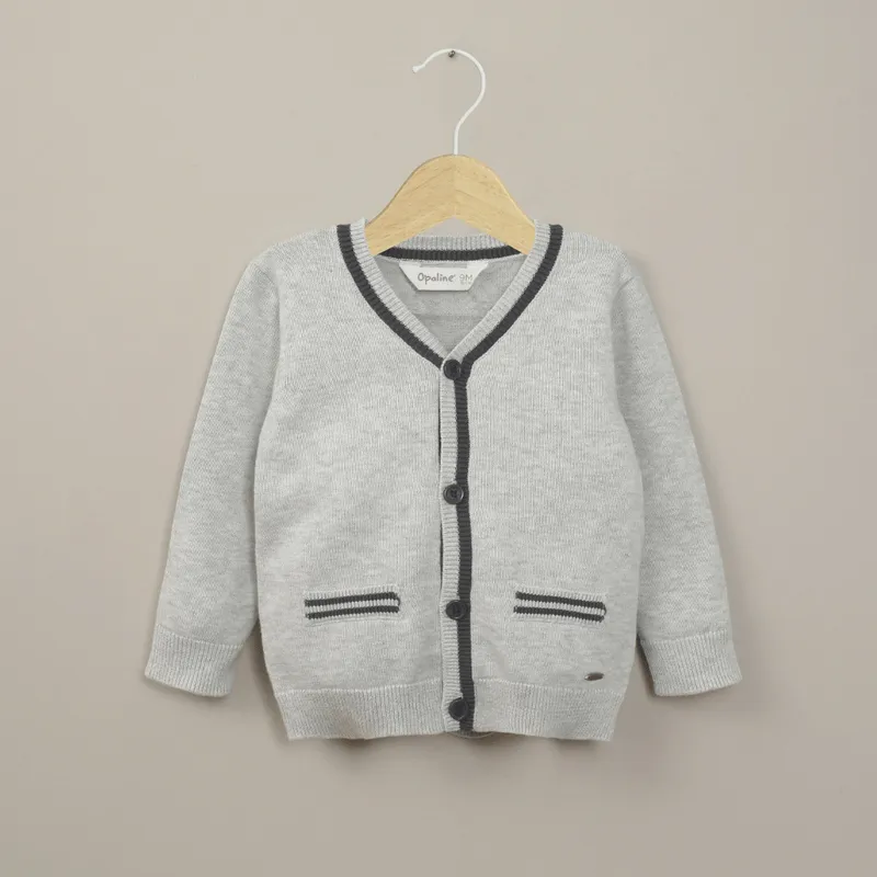 OPALINE - Chaleco gris de niño 40799
