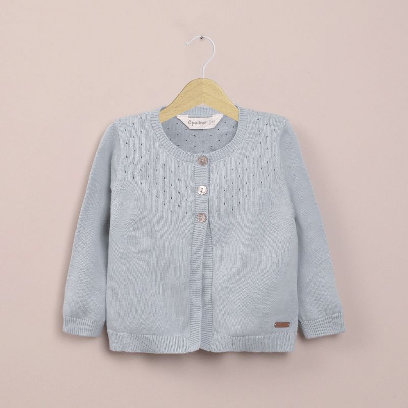 OPALINE - Chaleco verde de niña 40801