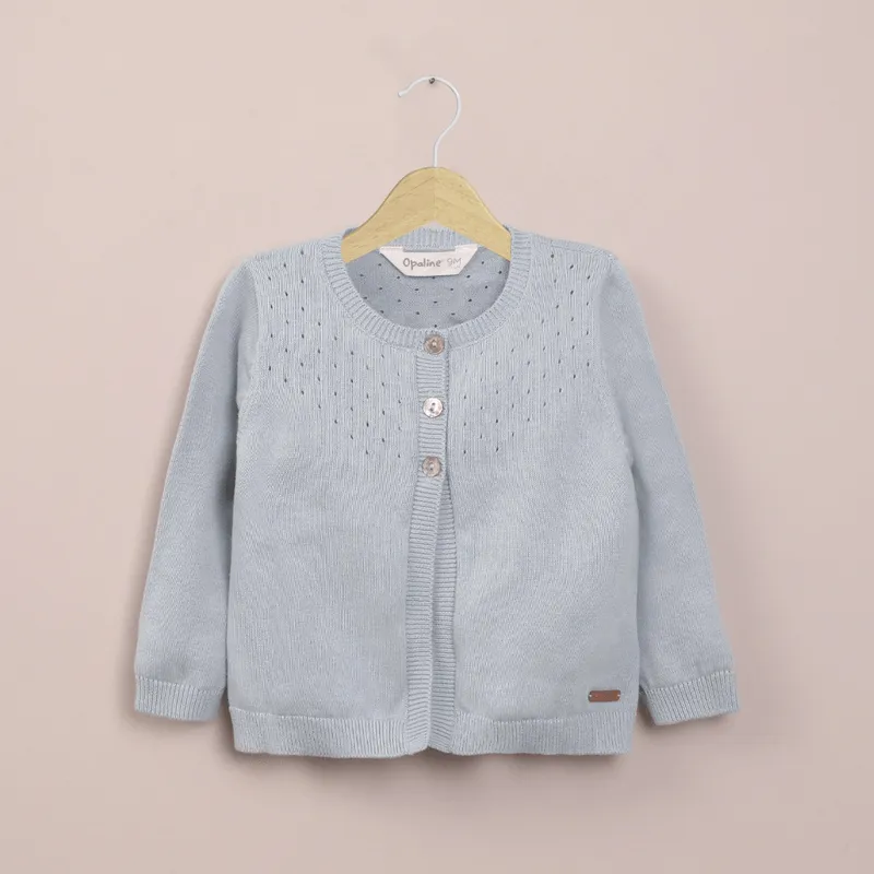 OPALINE - Chaleco verde de niña 40801