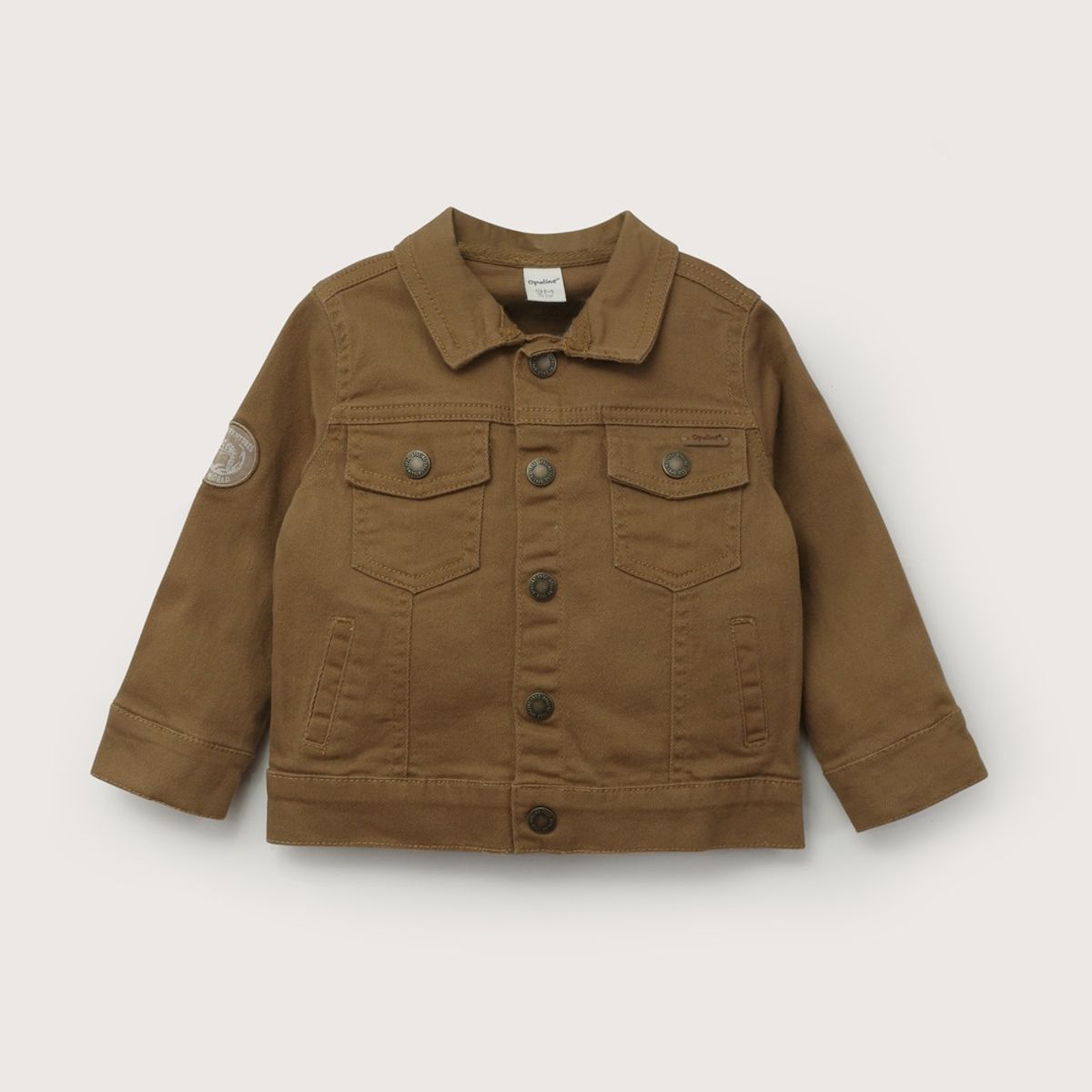 OPALINE - Chaqueta de gabardina café de niño 40802