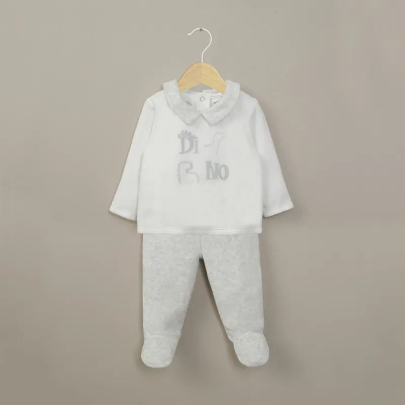 OPALINE - Conjunto plush gris de bebé niño 40804