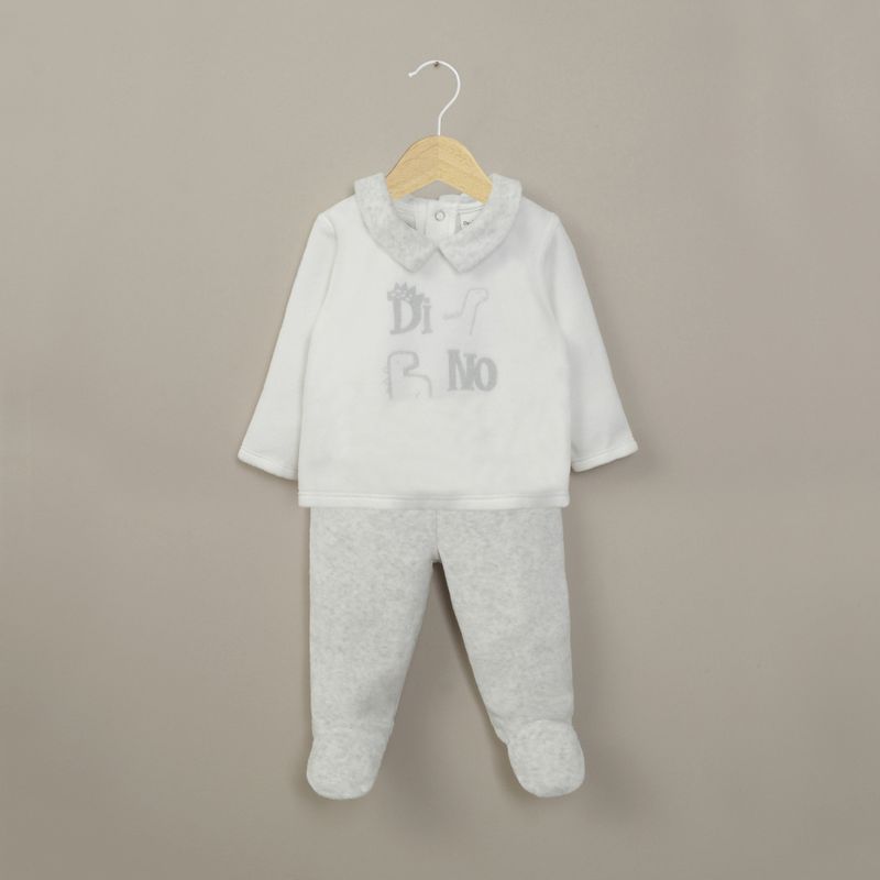 OPALINE - Conjunto plush gris de bebé niño 40804