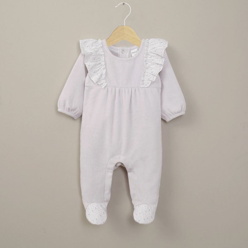 OPALINE - Osito lila estampado de bebé niña 40812