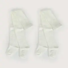 OPALINE - Pack 2 panty ballerina blanca de niña 40815