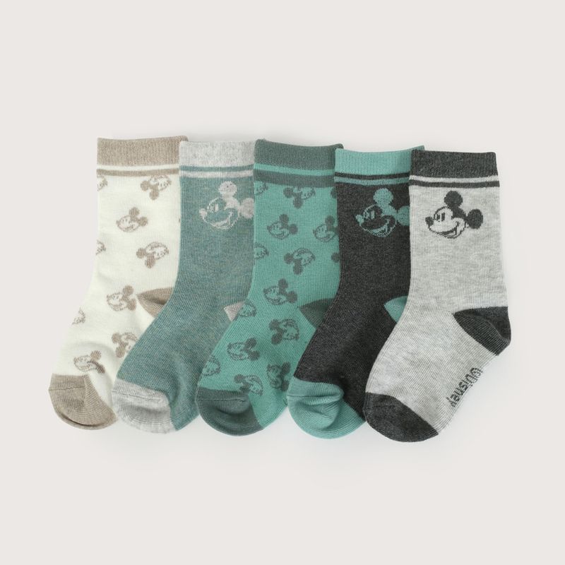 OPALINE - Pack de 5 calcetines disney verde niño 40819
