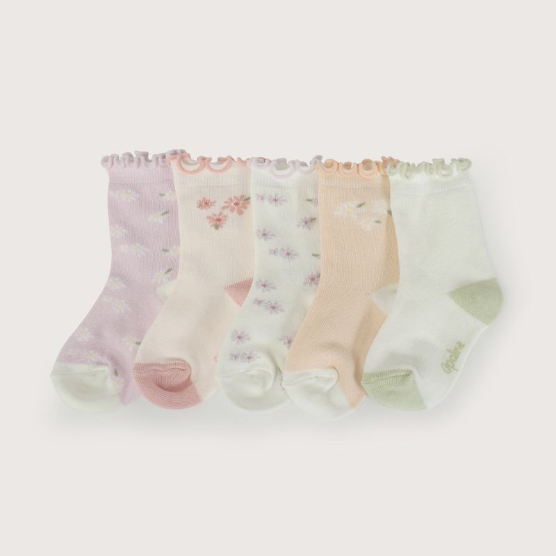 OPALINE - Pack de 5 calcetines rosado niña 40820