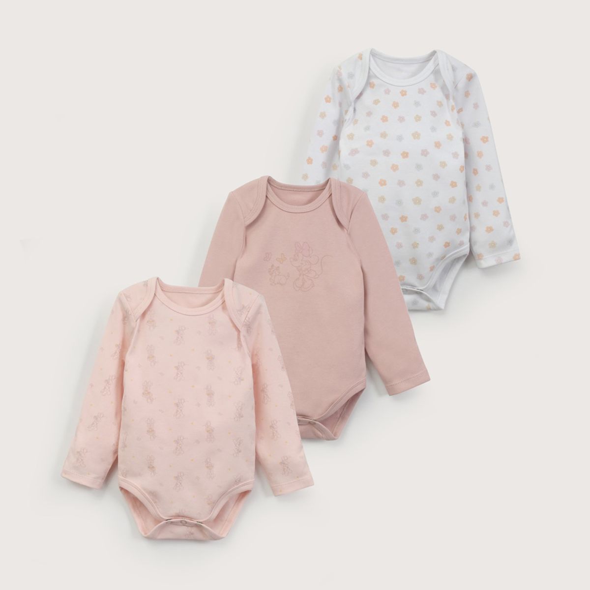 OPALINE - Tripack bodies manga larga disney de bebé niña 40826
