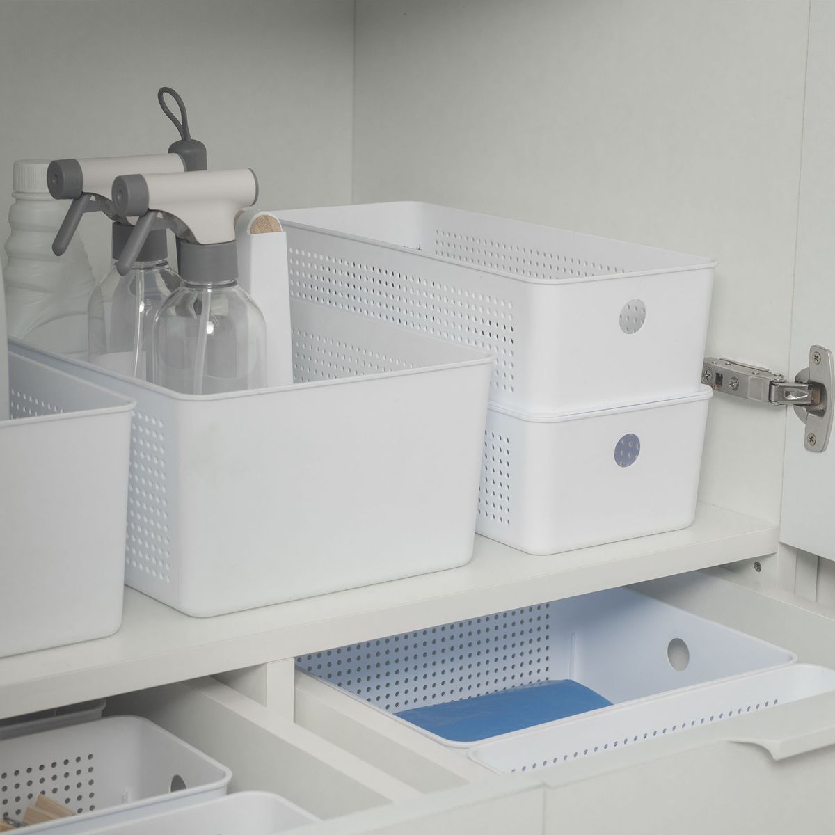 OU - Canasto Organizador 12 Litros Flow Blanco