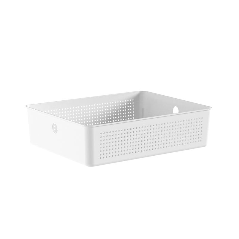OU - Canasto Organizador 54 Litros Flow Blanco - Blanco